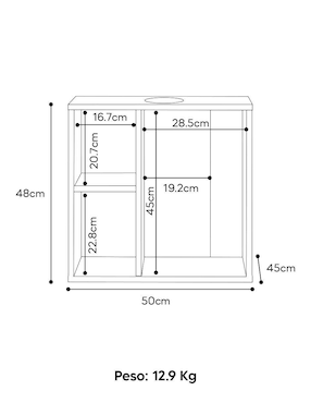 Mueble para baño Mobi Muebles Mendoza MDF