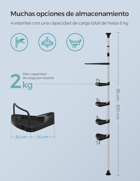 Juego de accesorios para baño Songmics Home de acero inoxidable