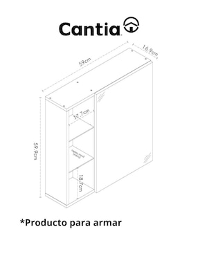 Mueble para baño Cantia MDF