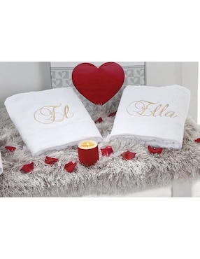 Set de toallas Primavera San Valentín de algodón