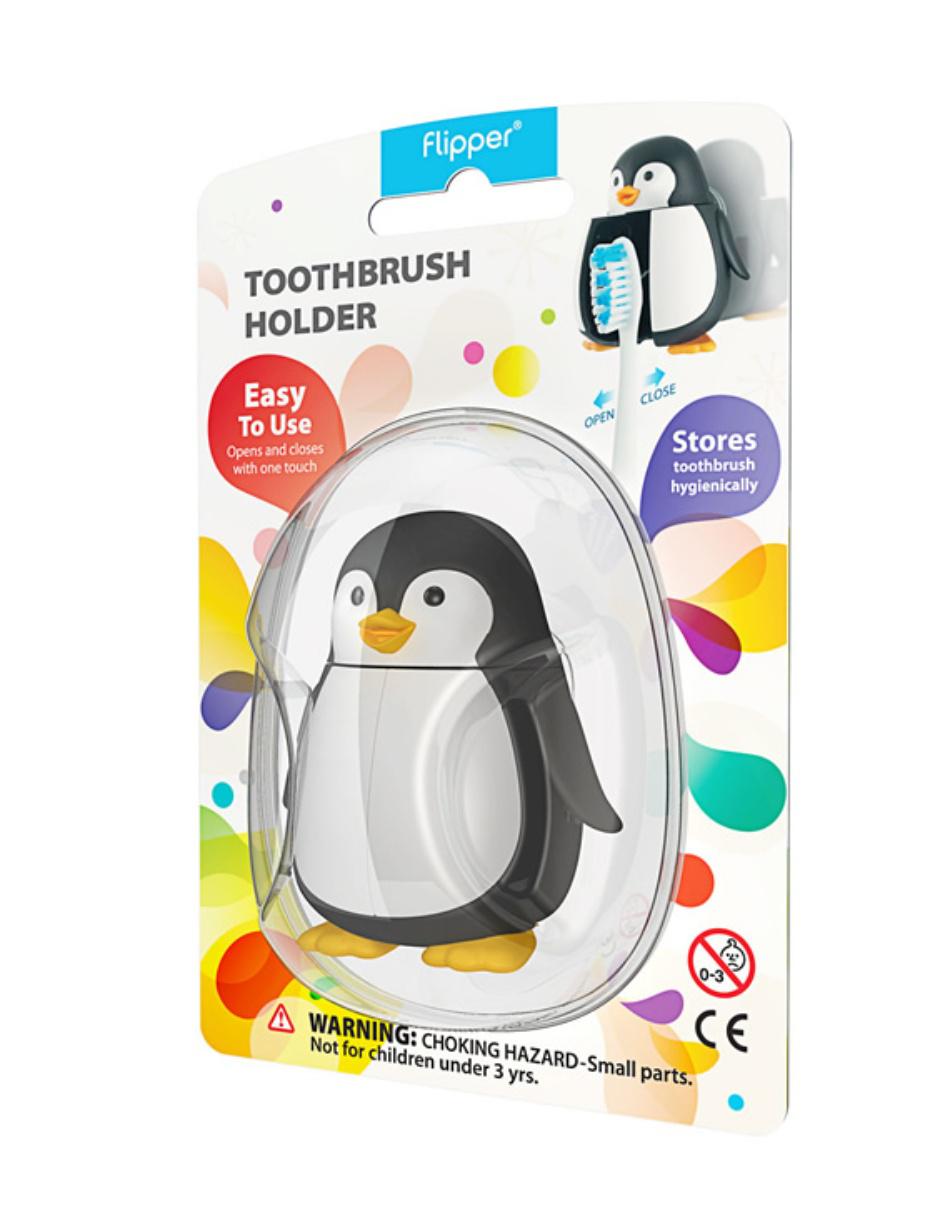 Portacepillo Pingüino chico negro 3