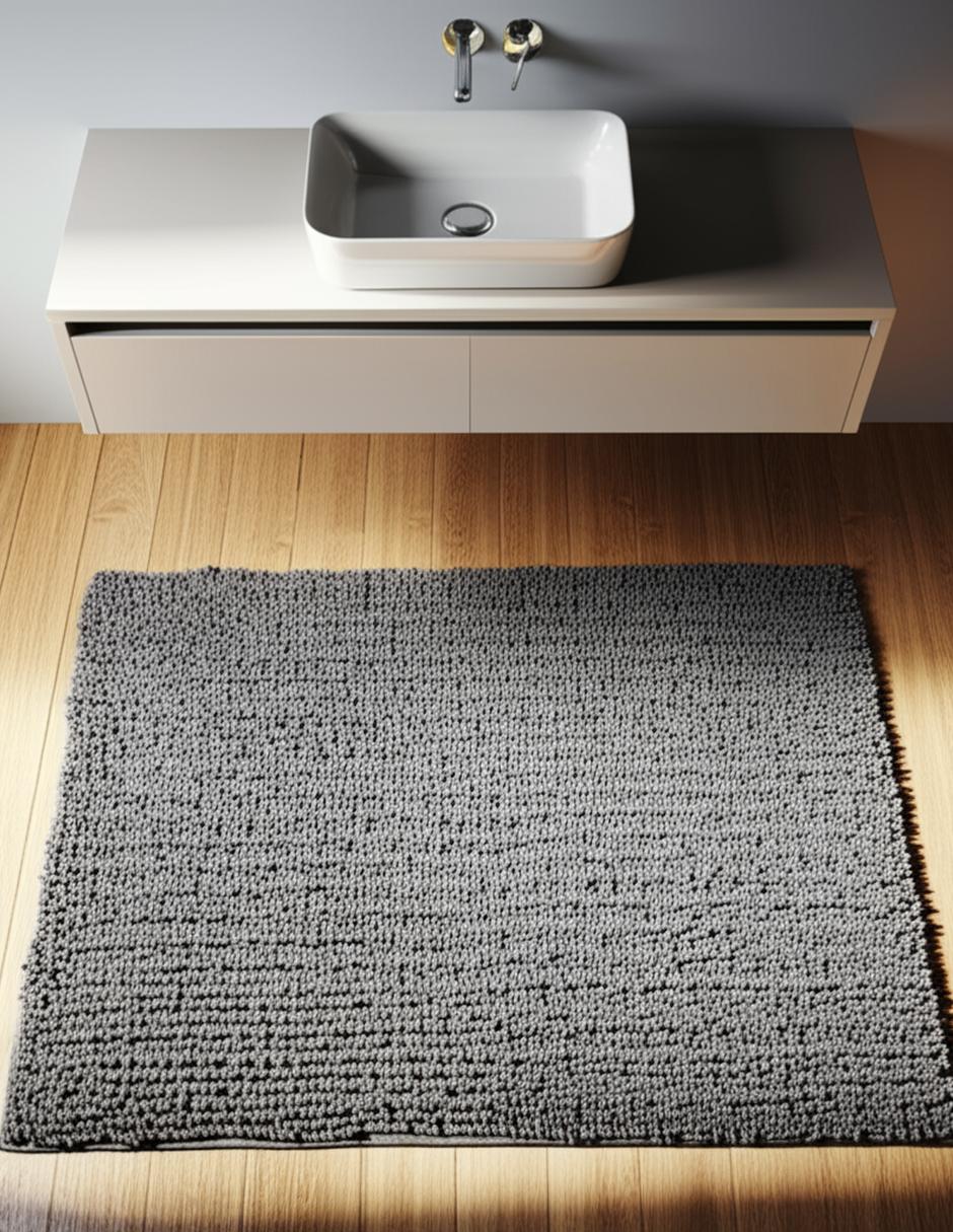 TAPETE DE BAÑO JASPED, 40 X 60 CM, GRIS