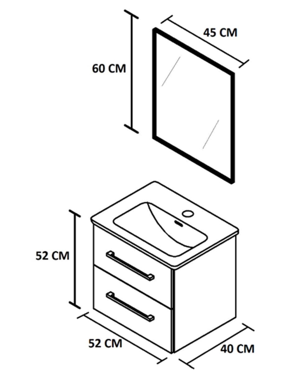 MUEBLE PARA BAÑO URBAN C/PUERT, BLANCO
