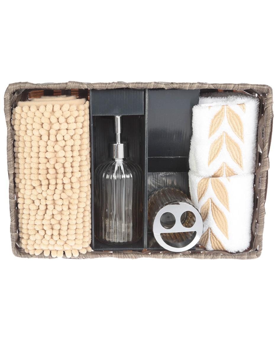 Set para baño 6 piezas Adela Promos Haus taupe