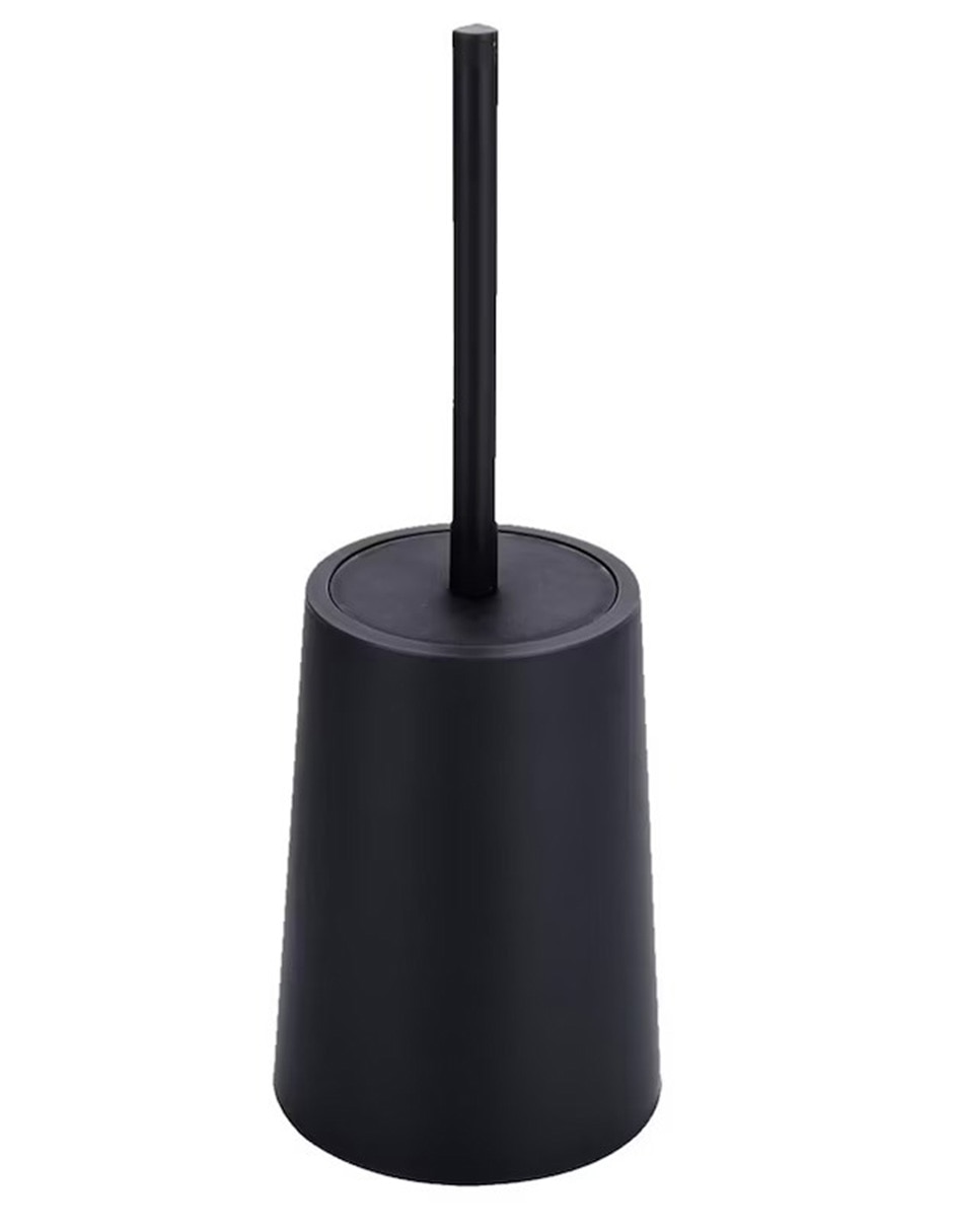 Cepillo para WC con Bote color Negro con Tapa de Bambú - Ideën
