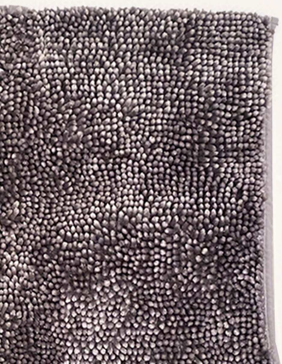 TAPETE DE BAÑO CHENILLE FURRY, M, GRIS