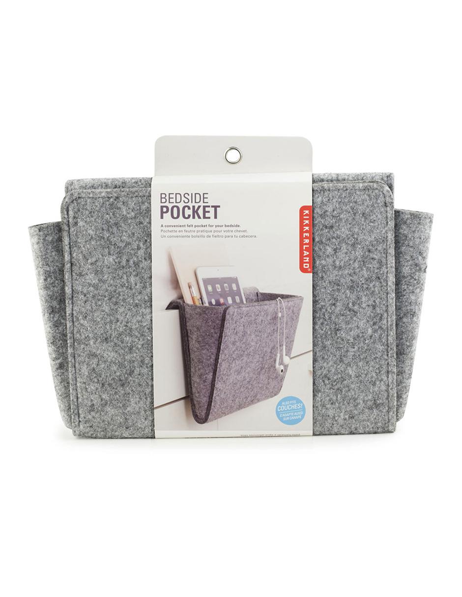 Organizador para cama de fieltro en color gris 3