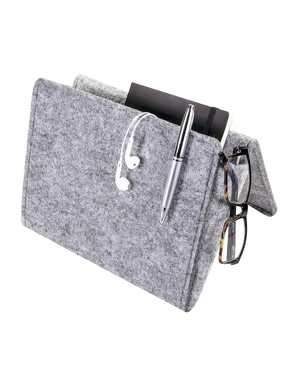 Organizador para cama de fieltro en color gris 5
