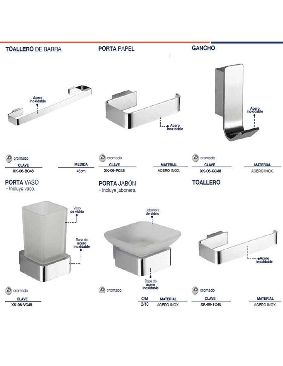 Set baño empotrable 6 piezas 2