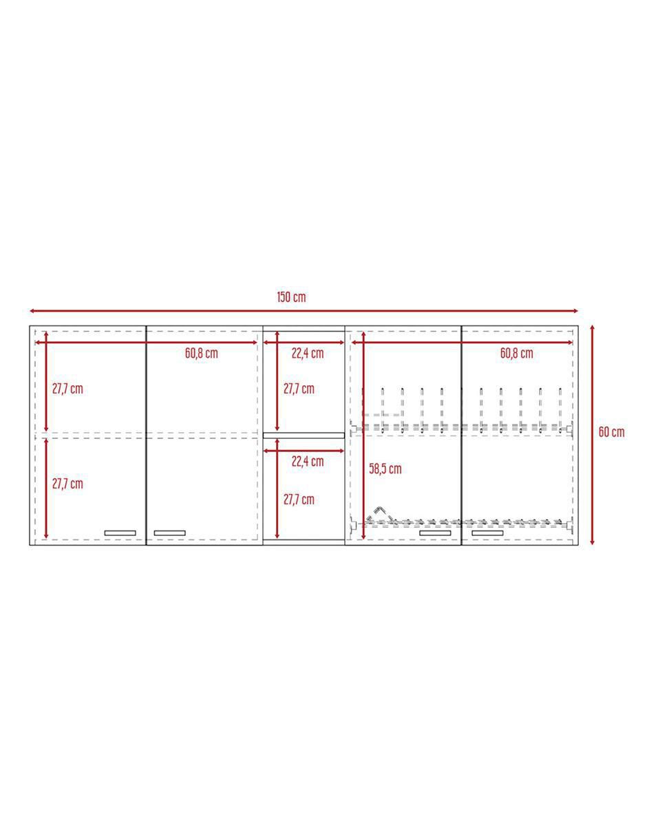 Gabinete Portofino de melamina armable 7