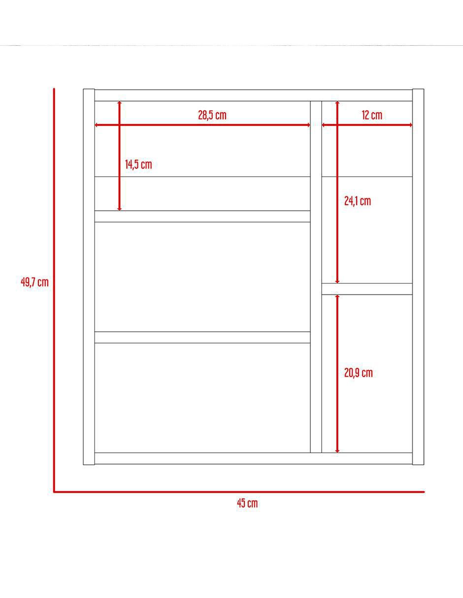 Mueble para baño Labelle de melamina armable 7