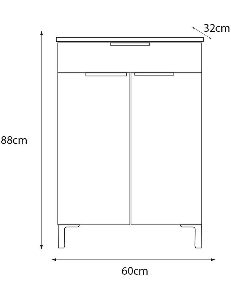 Mueble para baño Sovrana de MDF armable 4