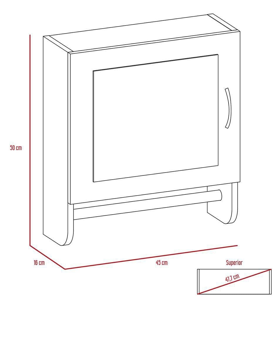 Mueble para baño Umbra de melamina armable 6