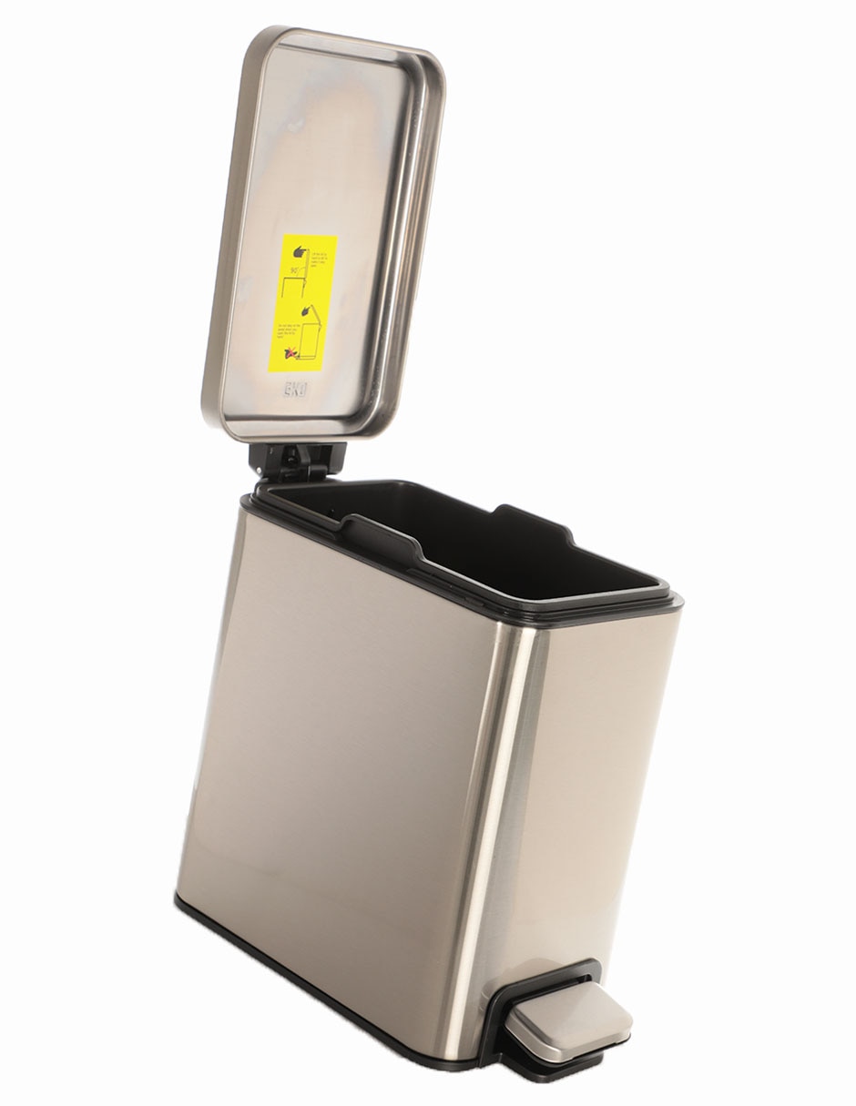 BOTE DE BASURA STELLA S, 6 L, PLATEADO