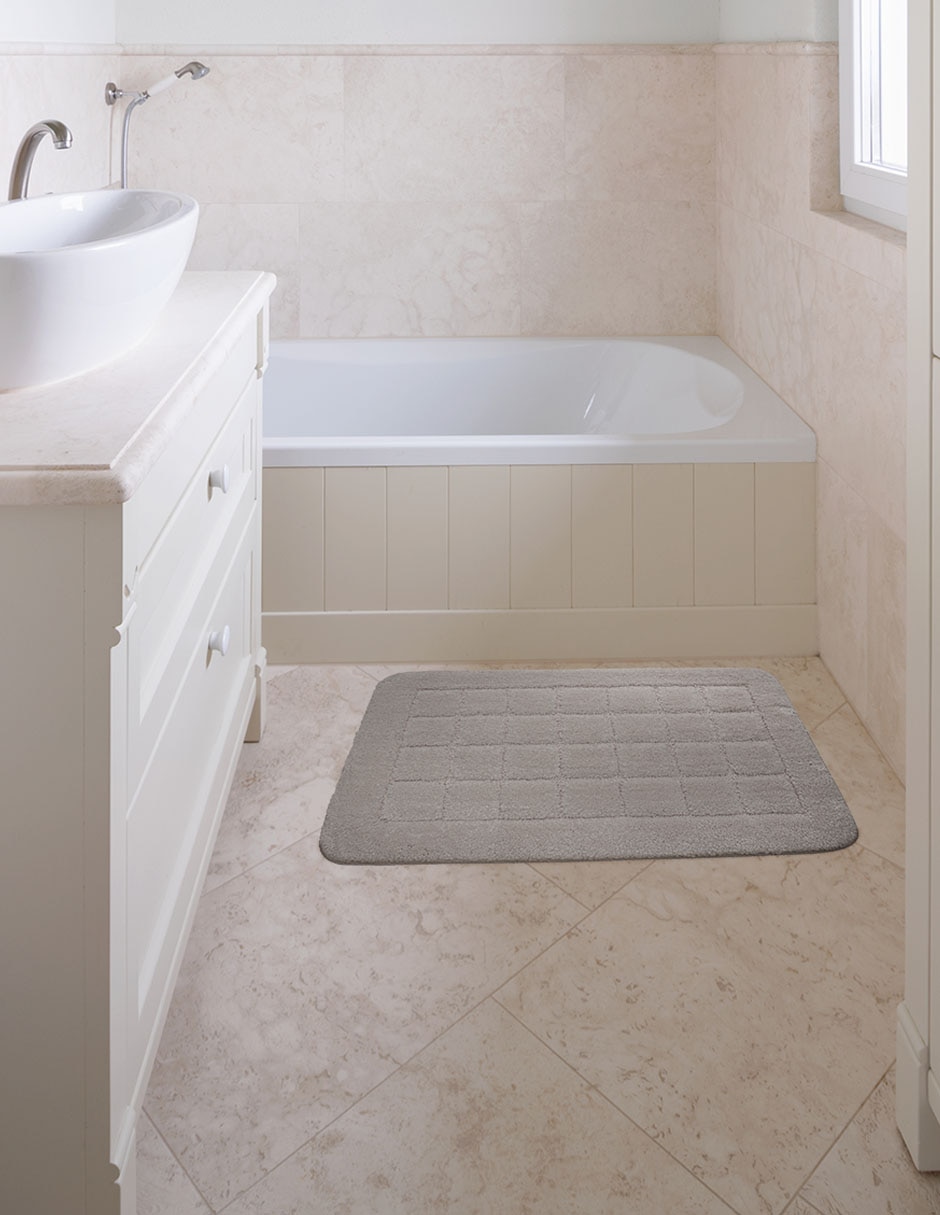 TAPETE DE BAÑO SQUAR, 40 X 60 CM, GRIS
