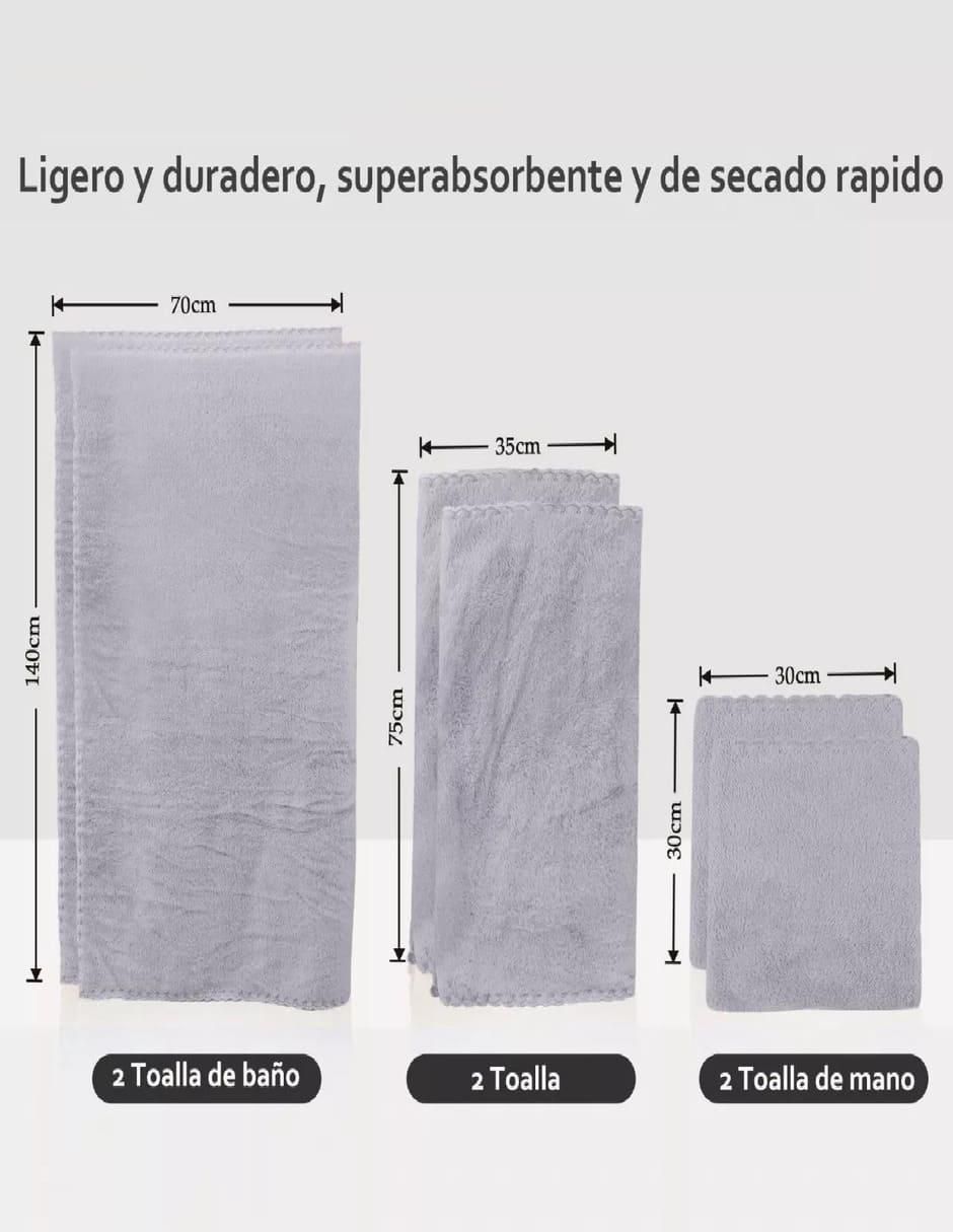 Set de toallas de microfibra 4