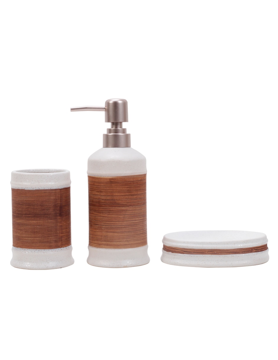 Juego de accesorios para baño Olivery de cerámica 3 piezas