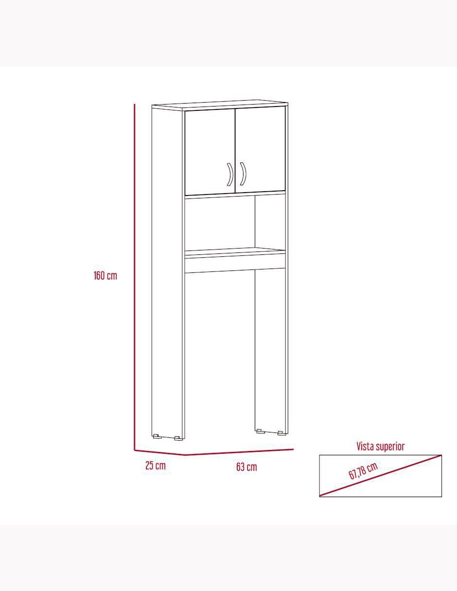 Mueble para baño Siena de melamina armable 9