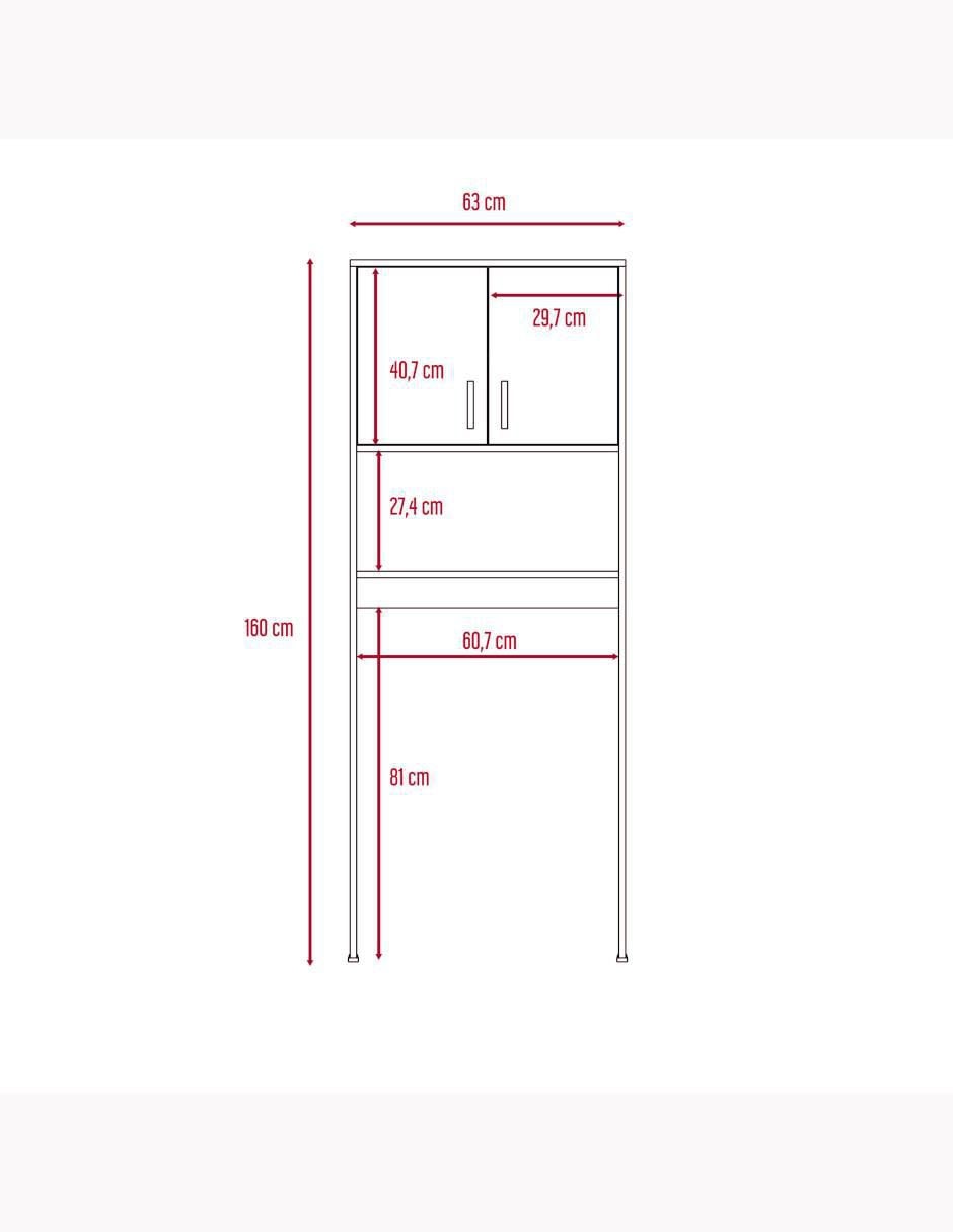 Mueble para baño Siena de melamina armable 10