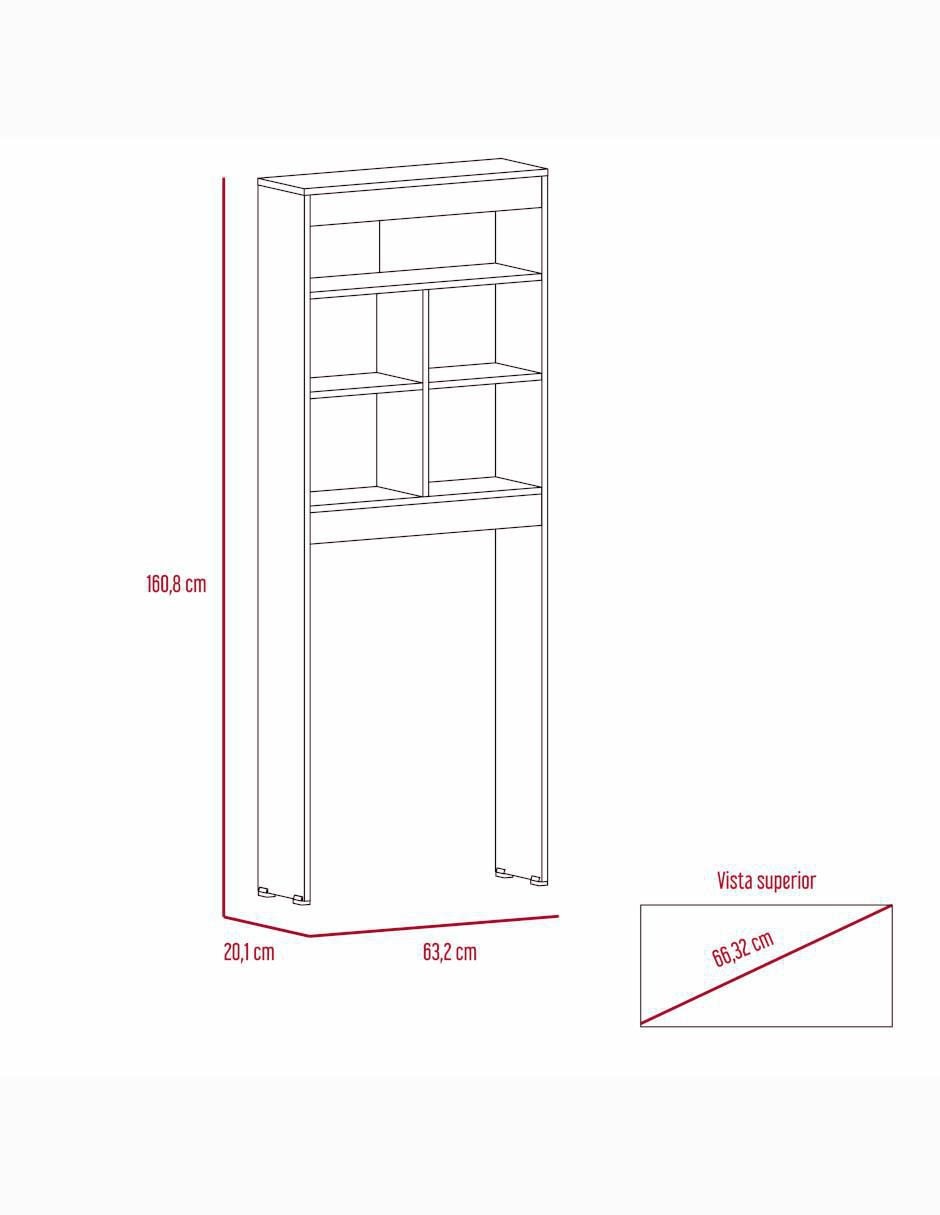 Mueble para baño Dúo de melamina armable 6