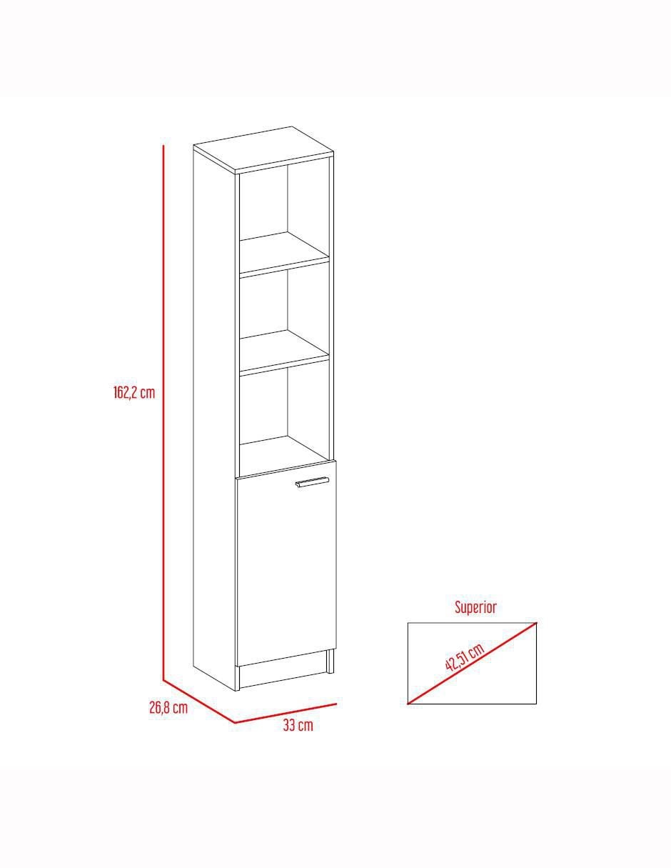 Mueble para baño Bath de melamina armable 6