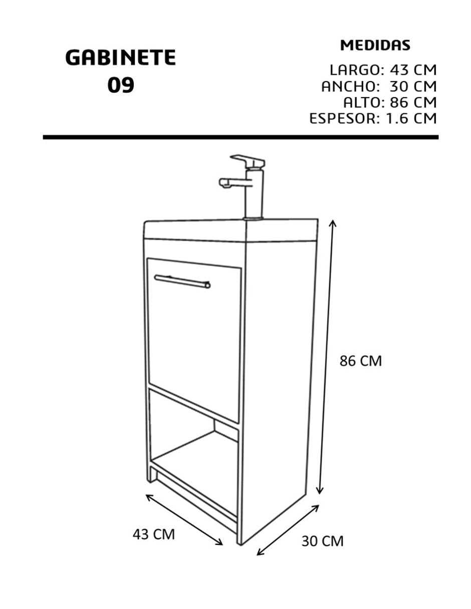 Mueble para baño decomobil gabinete 09 mdf