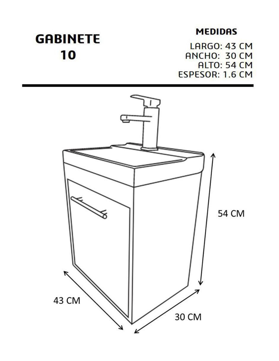 Mueble para baño decomobil gabinete 10 mdf