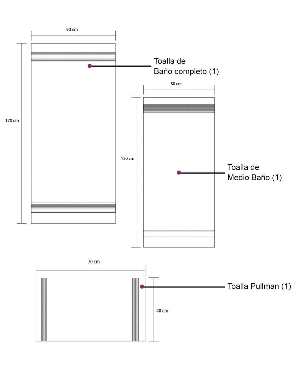 Set de toallas de algodón 6