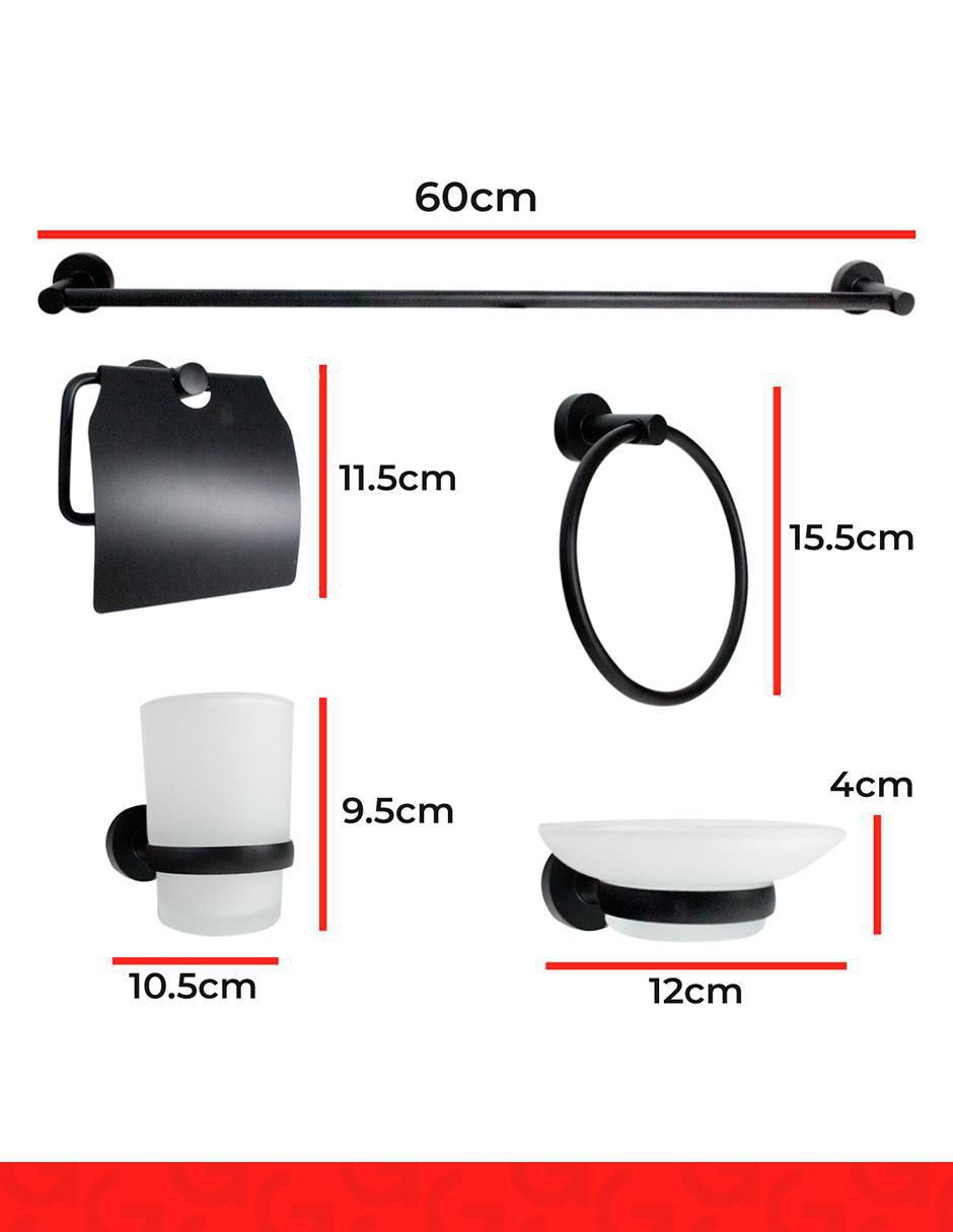 Set accesorios 7695 de acero inoxidable 6 piezas 7