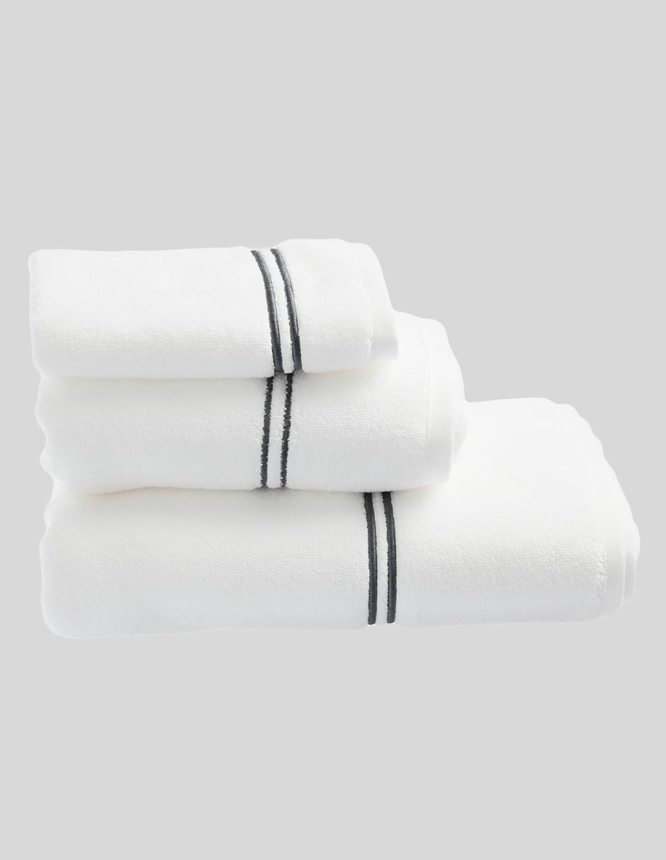 TOALLA DE BAÑO LUX, MANOS, GRIS OXFORD