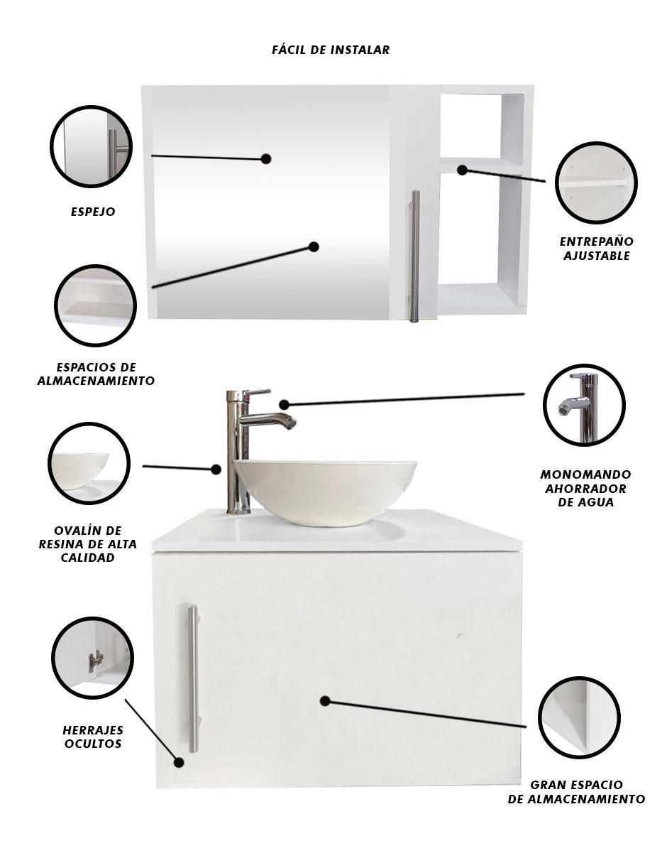 Mueble para baño Semplice de MDF armable 3