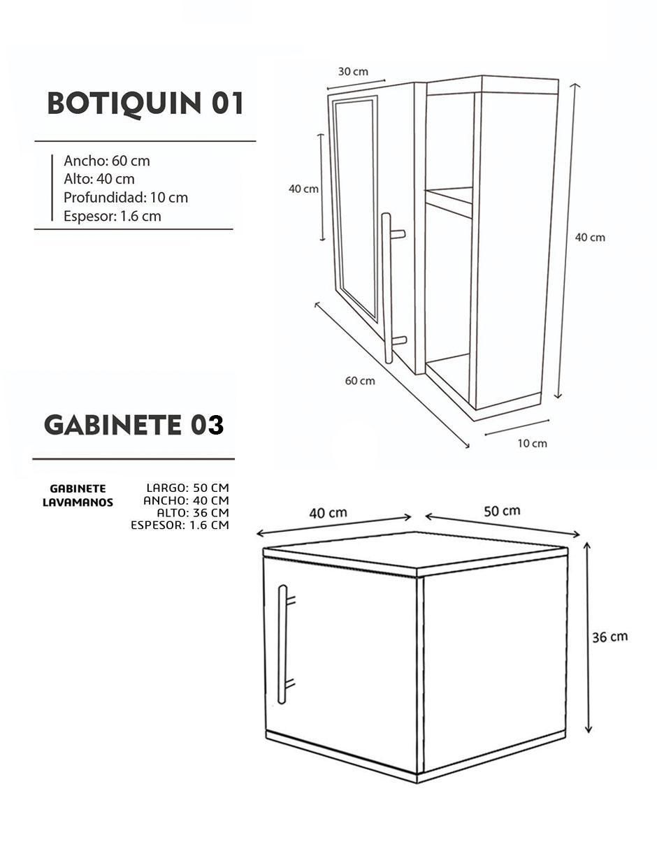 Mueble para baño decomobil combo semplice mdf