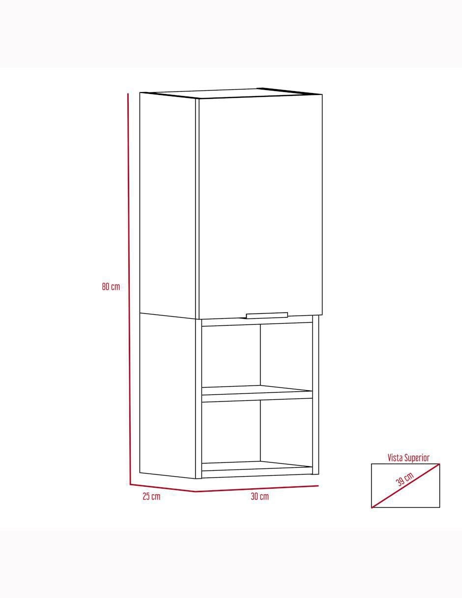 Mueble para baño Jules de melamina armable 7