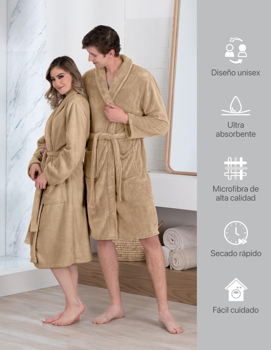 Bata de baño real textil "para" unisex