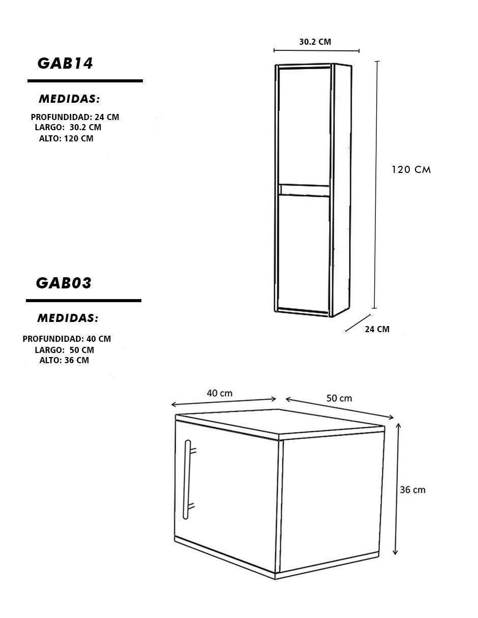 Mueble para baño decomobil set kitay mdf