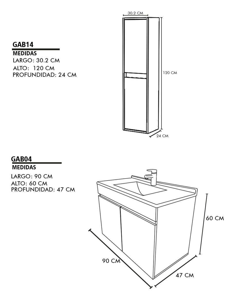 Mueble para baño decomobil set moscú mdf