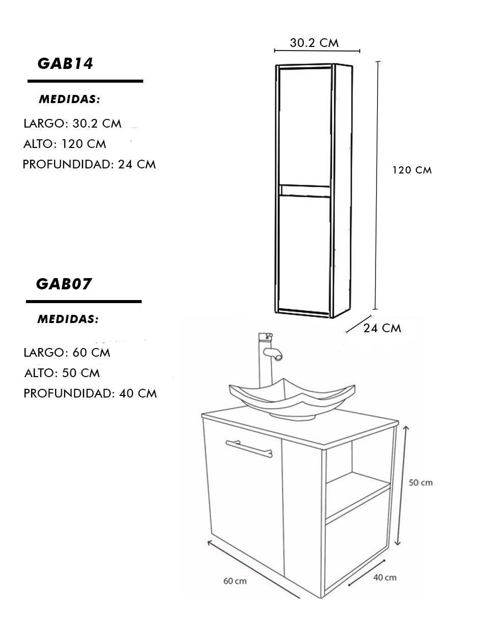 Mueble para baño decomobil set agra mdf