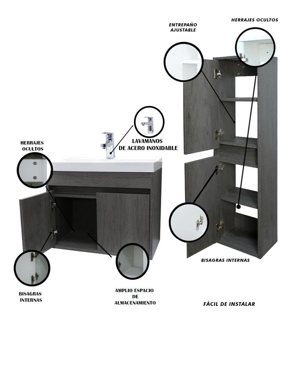Mueble para baño decomobil set lorette mdf