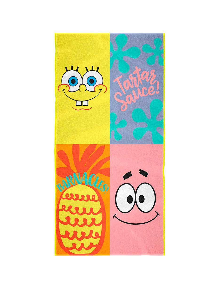 Toalla Premium 75 x 147 Bob Esponja y Patricio de microfibra Toalla Premium 75 x 147 Bob Esponja y Patricio de microfibra