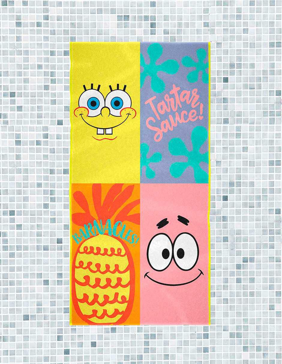 Toalla Premium 75 x 147 Bob Esponja y Patricio de microfibra 4