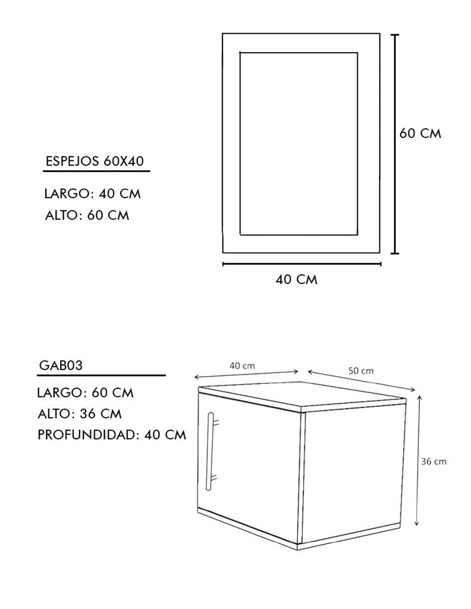 Mueble para baño decomobil zurich mdf