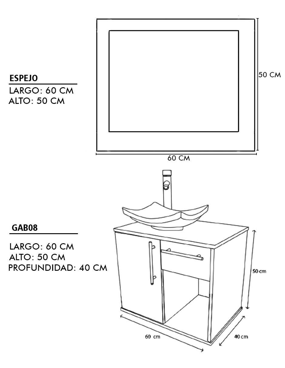Mueble para baño decomobil set soleura mdf
