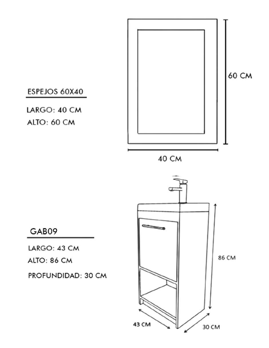 Mueble para baño decomobil pattani mdf