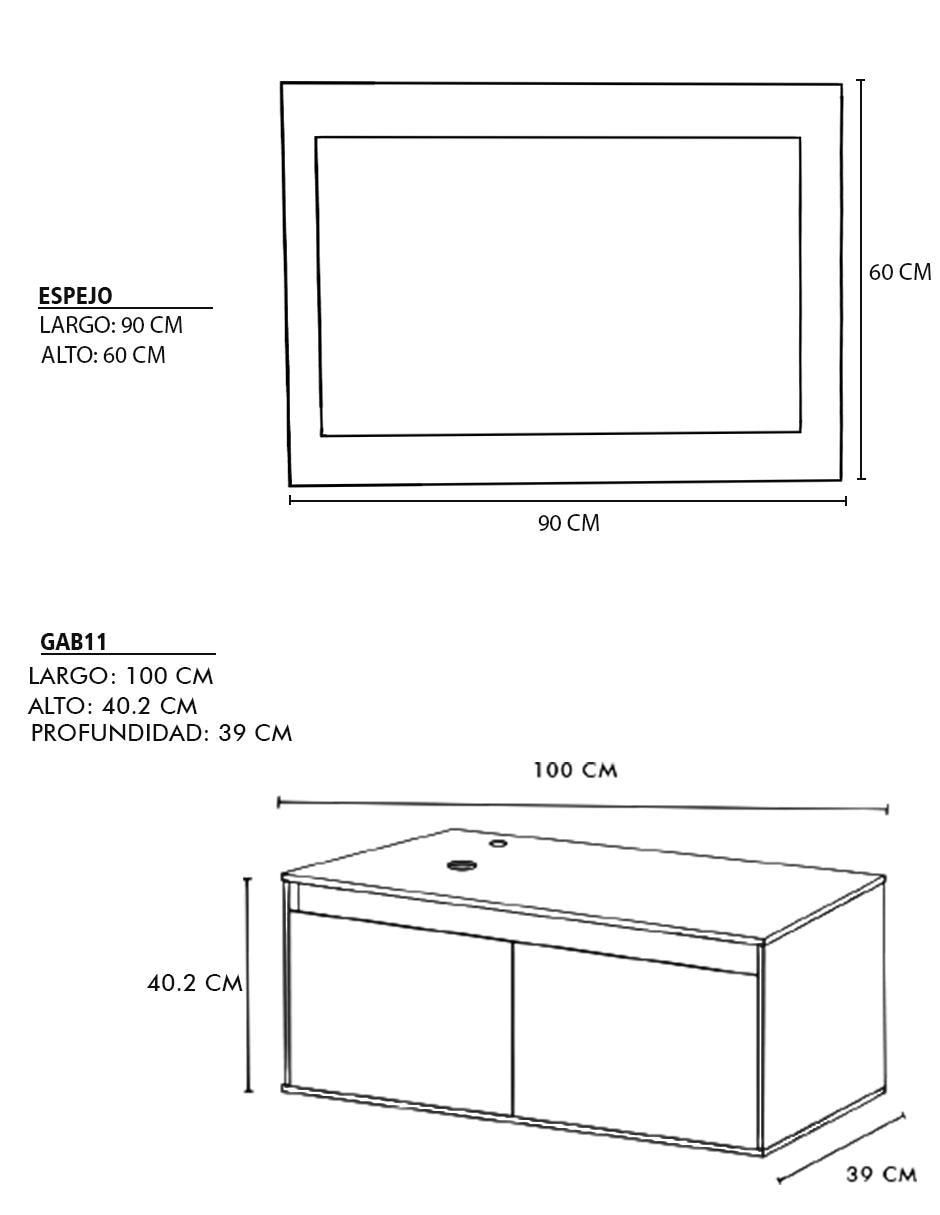 Mueble para baño decomobil nyon mdf