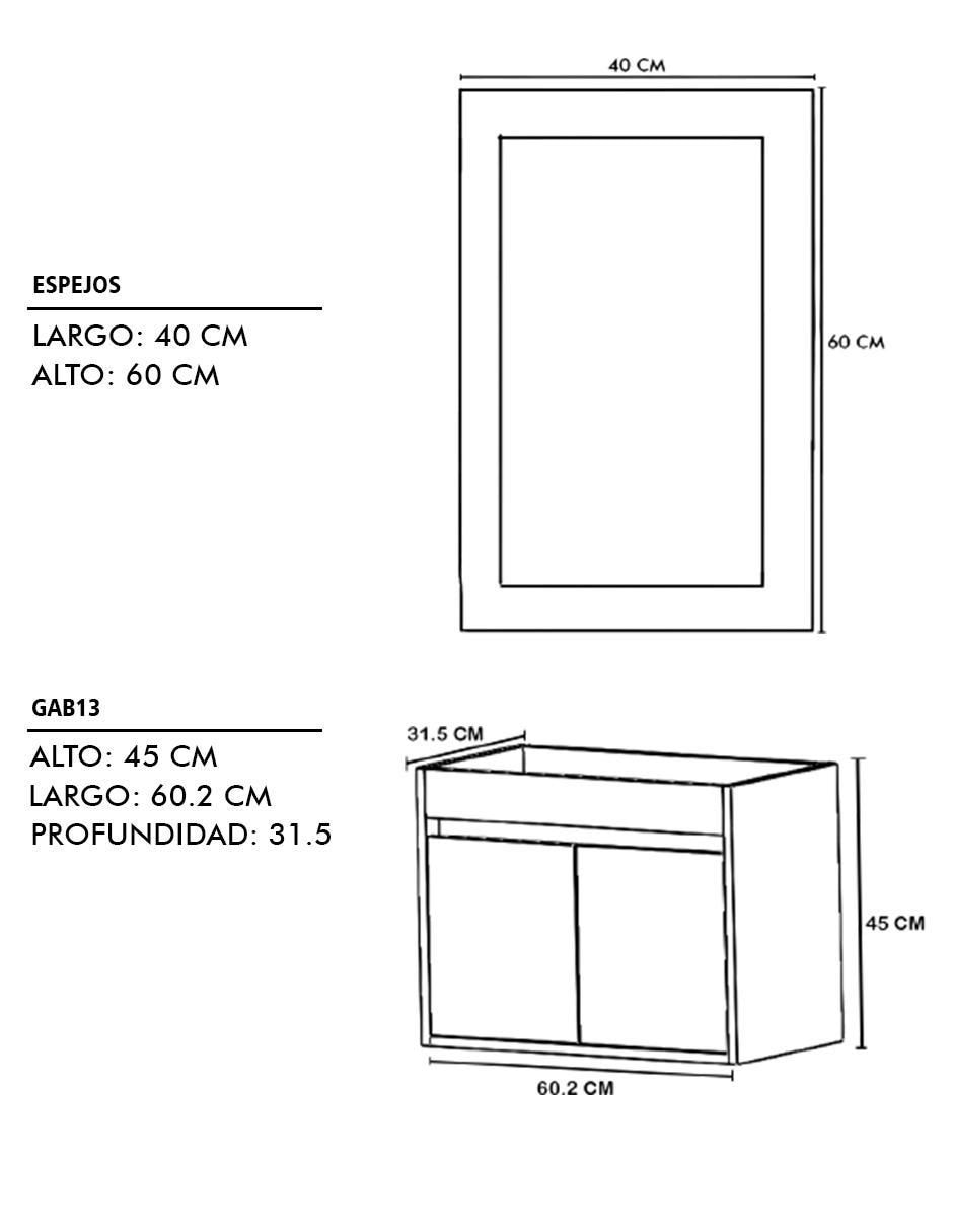 Mueble para baño decomobil piha mdf