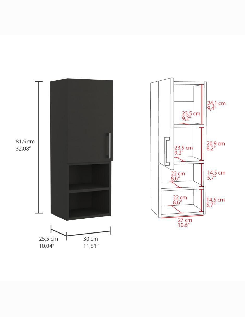 Mueble para baño Barcelona de melamina armable 8