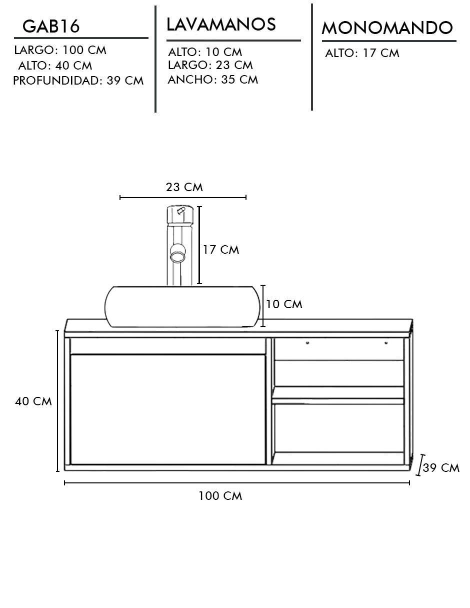 Mueble para baño Decomobil Odin MDF