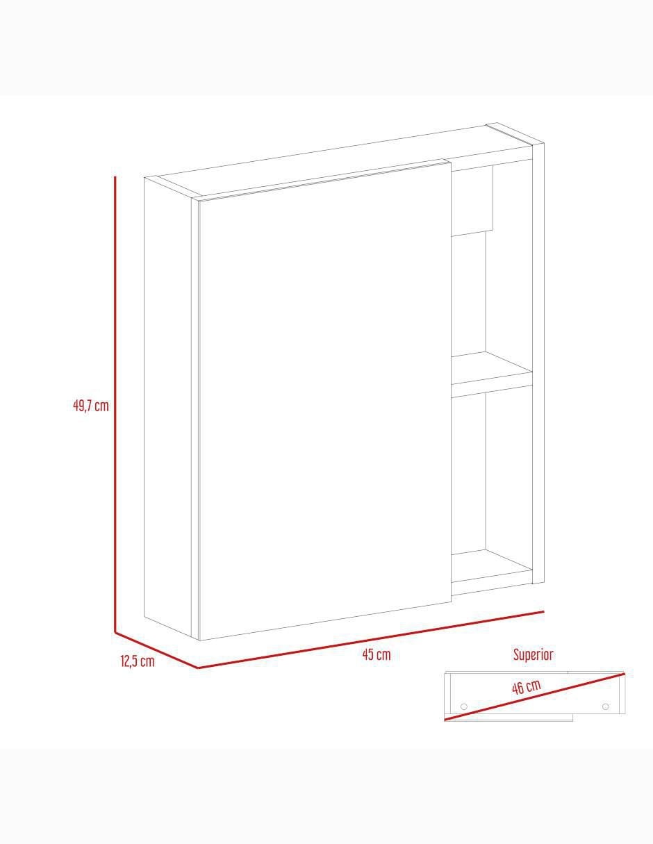 Mueble para baño Labelle de melamina armable 7