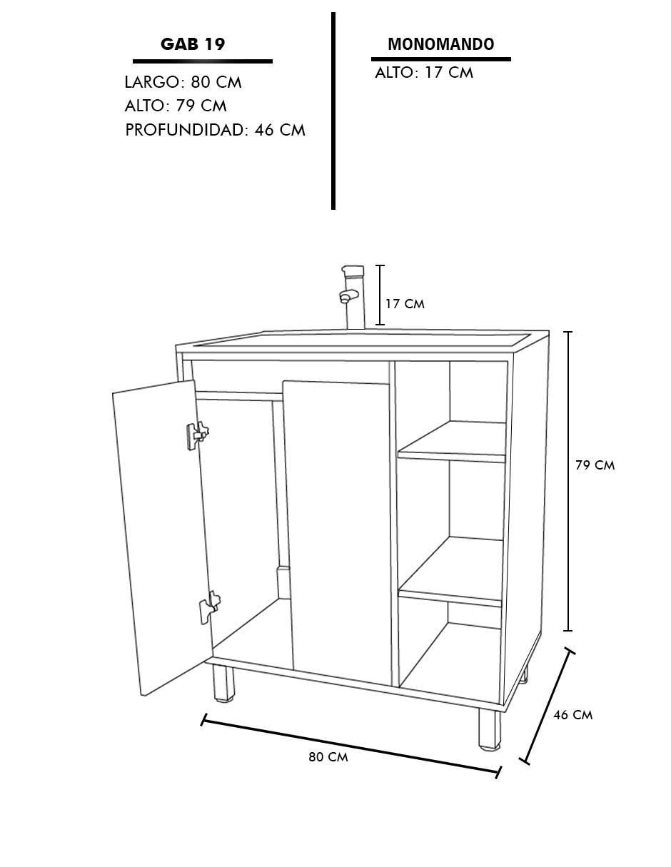 Mueble para baño decomobil freya mdf