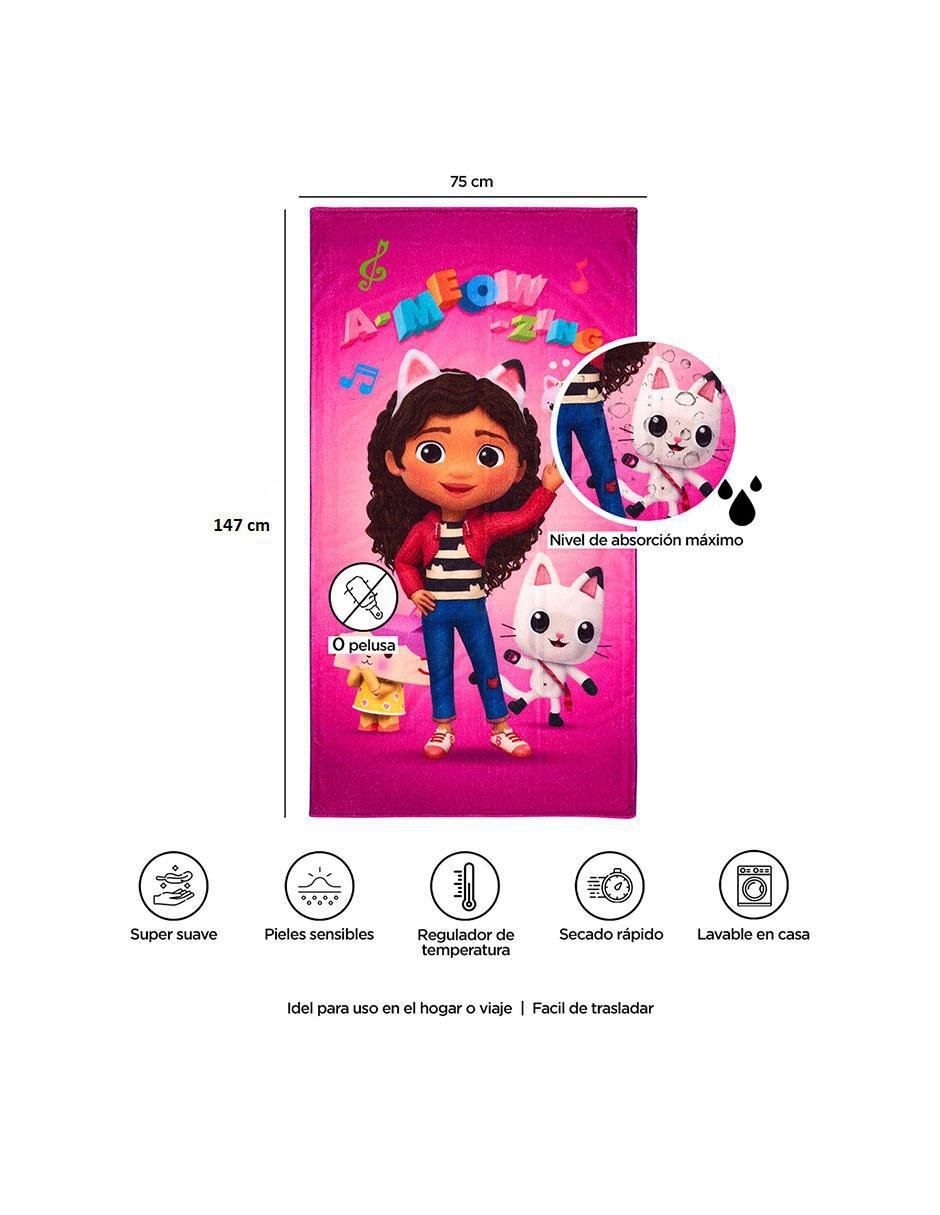 Toalla para baño Friends Gabby's Dollhouse de microfibra 7